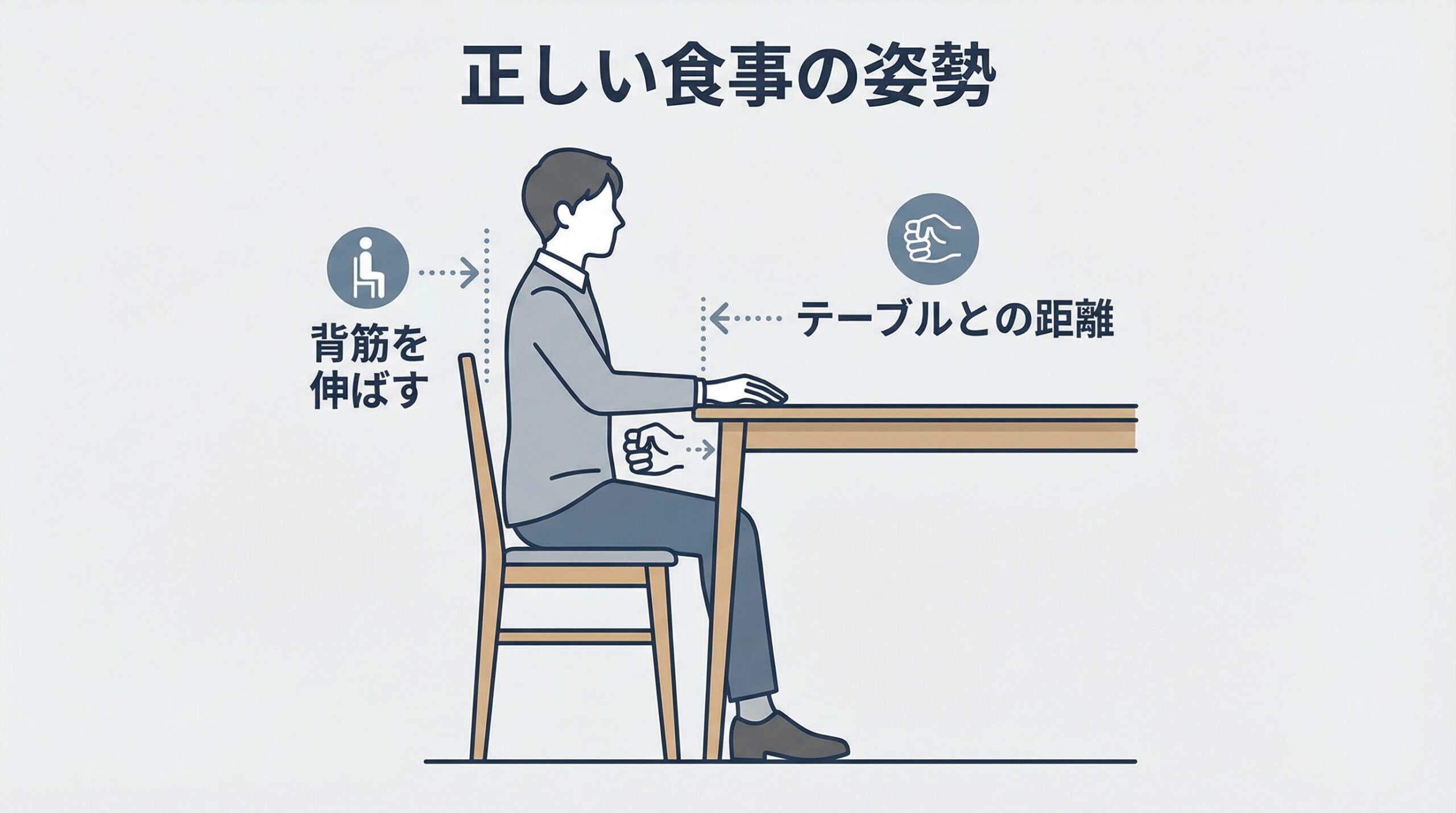 正しい食事の姿勢