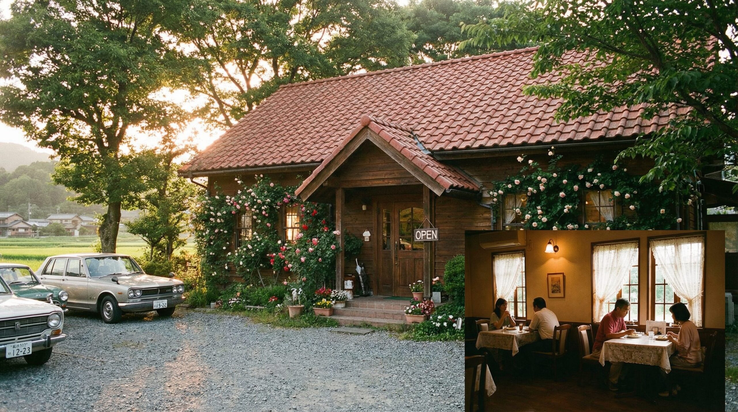 落ち着いた雰囲気の個人経営の洋食屋さんの外観
