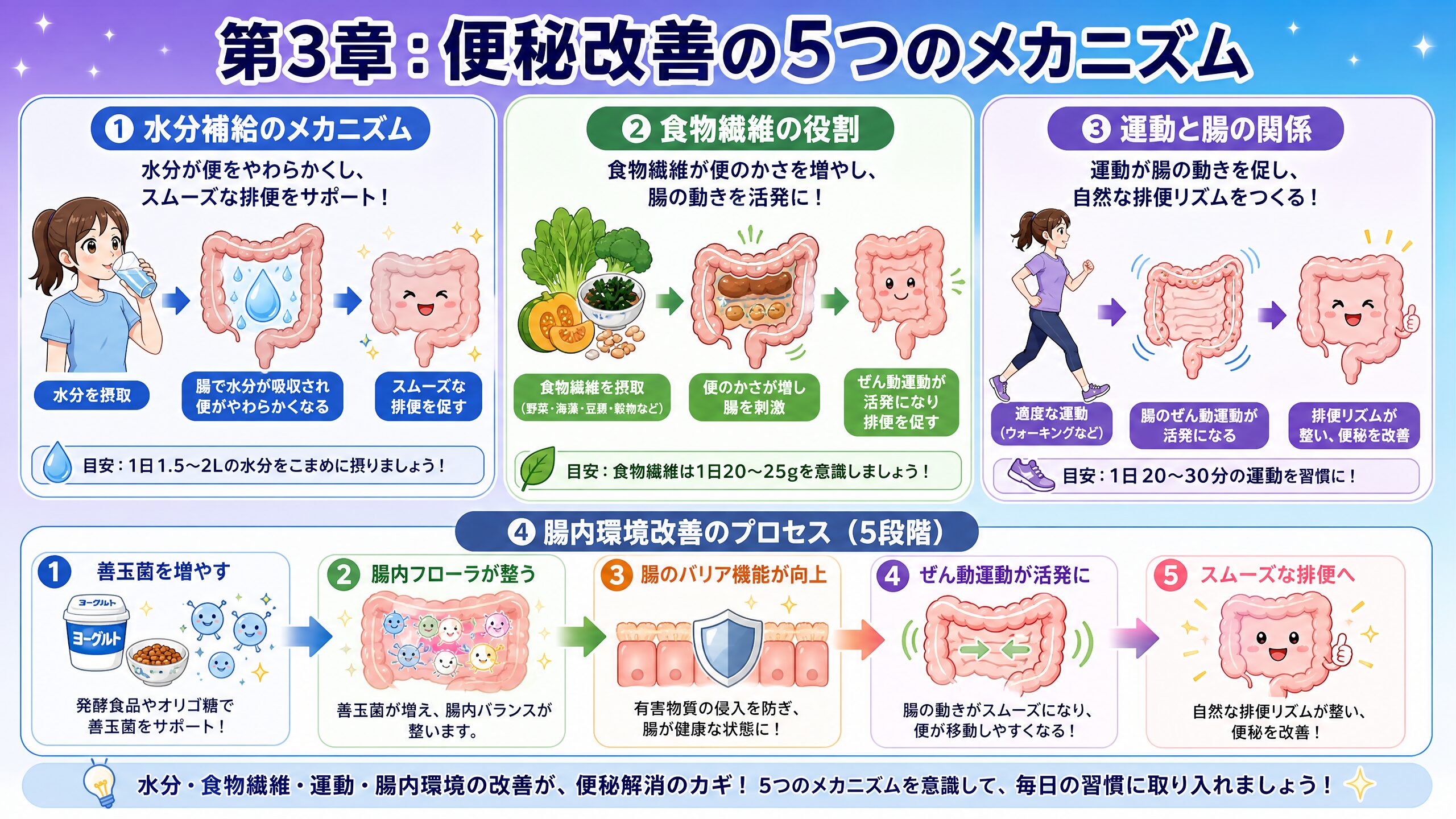 第3章：便秘改善の5つのメカニズム