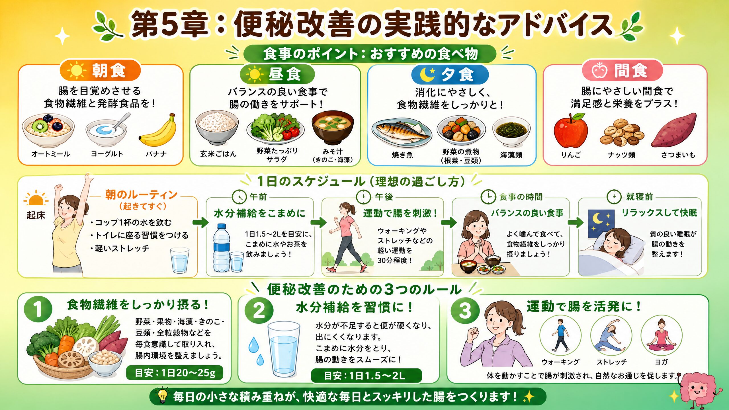 第5章：便秘改善の実践的なアドバイス