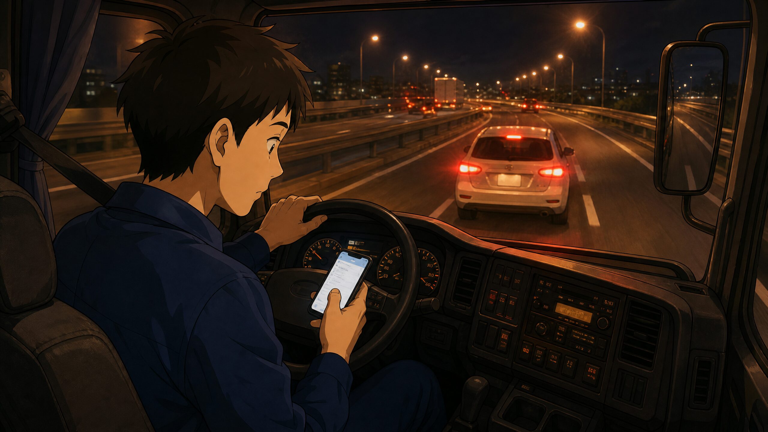 運転中のながらスマホの危険性